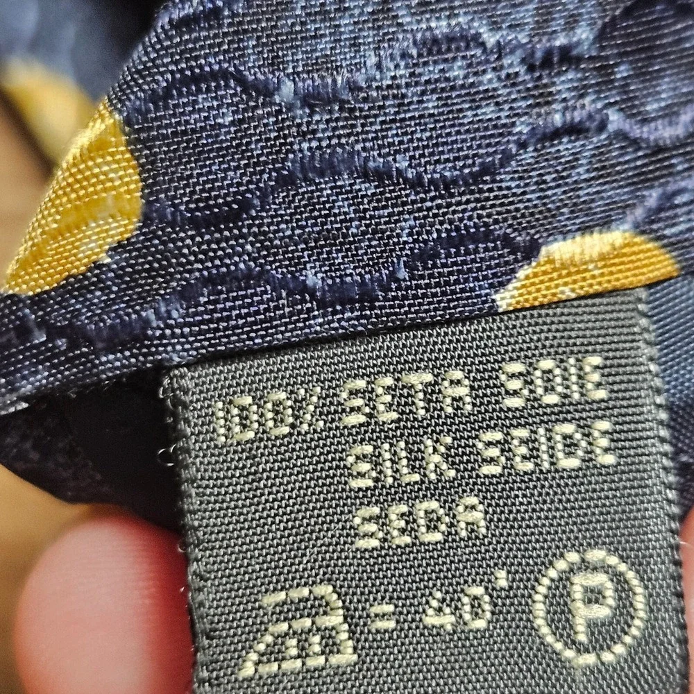 Ermenegildo Zegna Silk Geometric Neck Tie Jacquard Gold Polka Dot Quiet‎ Luxury